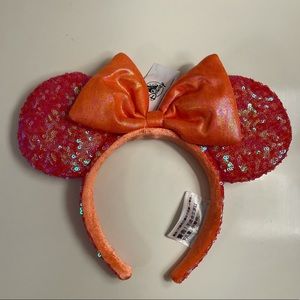 Disney Parks Coral Sequin Mickey Mouse Ears